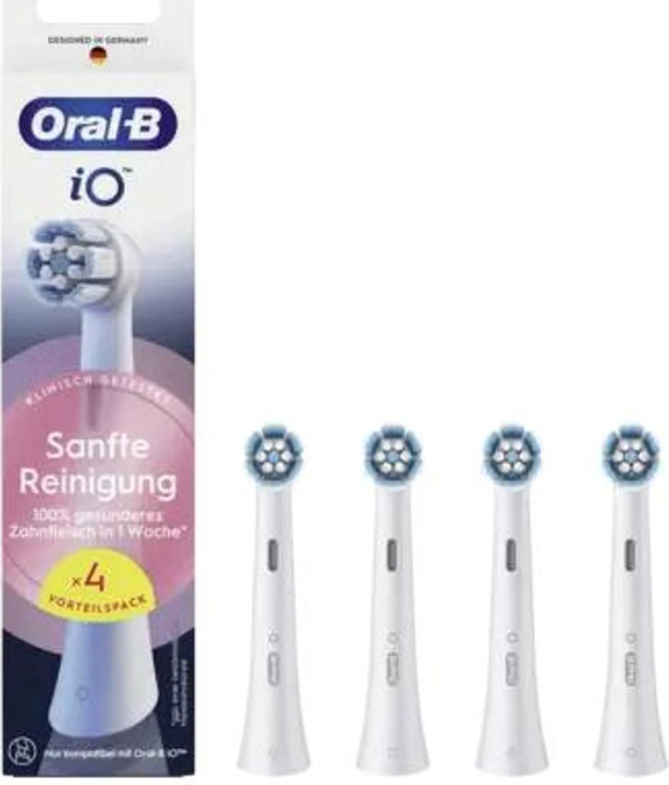 Сменная насадка Oral-B iO Sanfte Reinigung SWF-4 (4 шт, белый)