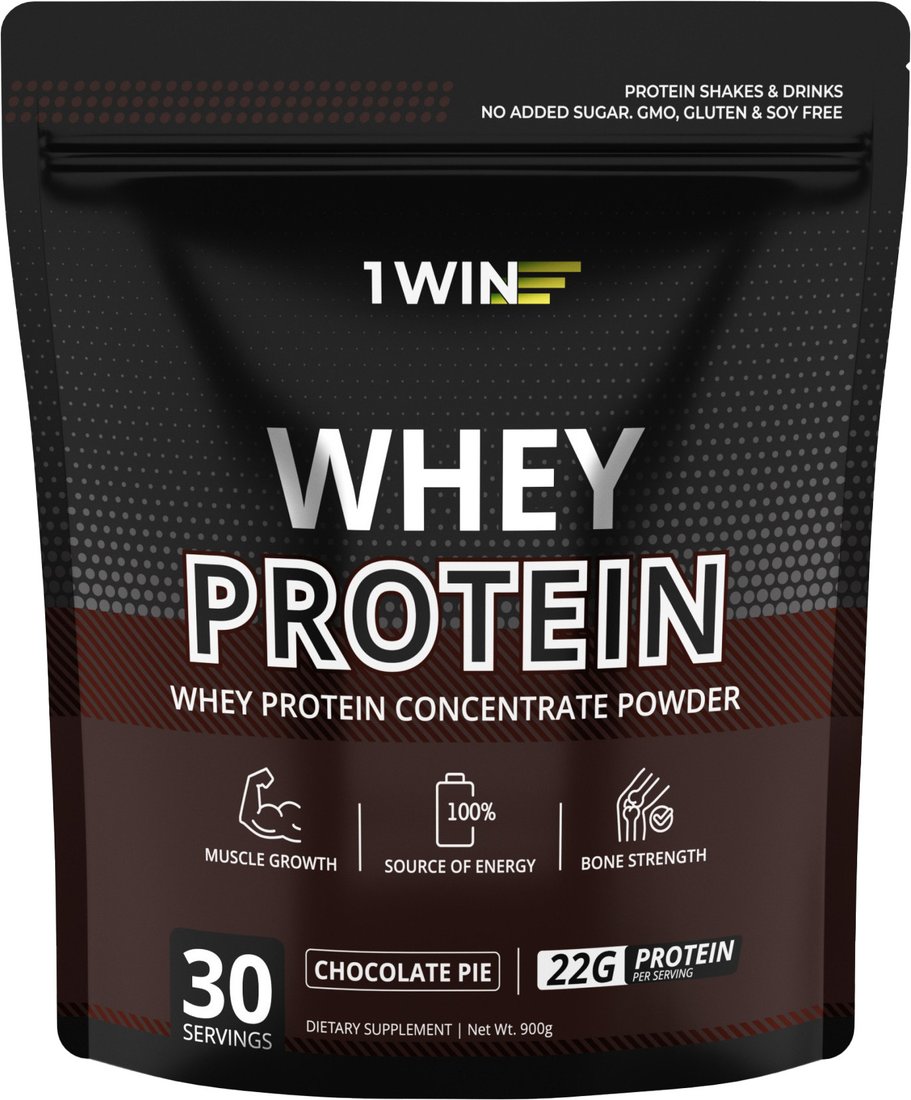 Протеин сывороточный (концентрат) 1WIN Whey Protein (шоколадный пирог, 900г)