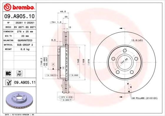 

Brembo 09A90510