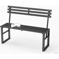 Скамейка Sundays Relax СКМС-1 со спинкой (черный)