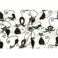 Простыня Amarobaby Кошки AMARO-5103-Ko (белый/черный)