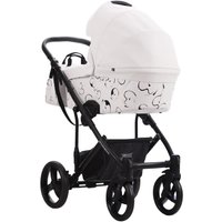 Универсальная коляска BEBETTO Magnum Light SE Pro (2 в 1, 03 белая кожа/черная рама)