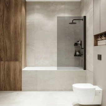 Стеклянная шторка для ванны Benetto Open BEN802-BLT