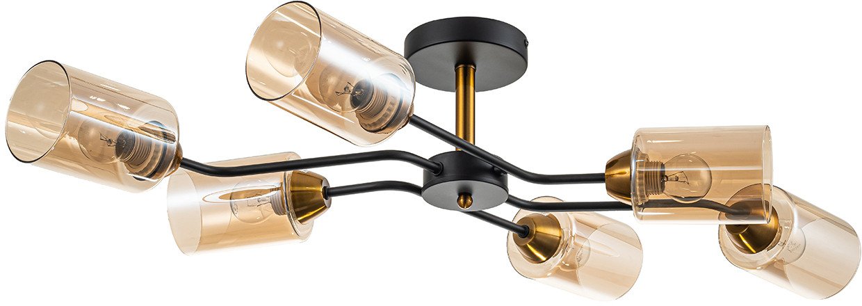 

Припотолочная люстра Escada Vertigo 1131/6P (Black/Gold)