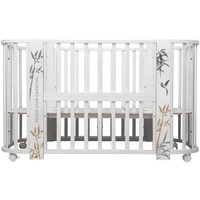 Классическая детская кроватка Indigo Green Line 5 в 1 поперечный маятник (бамбук)