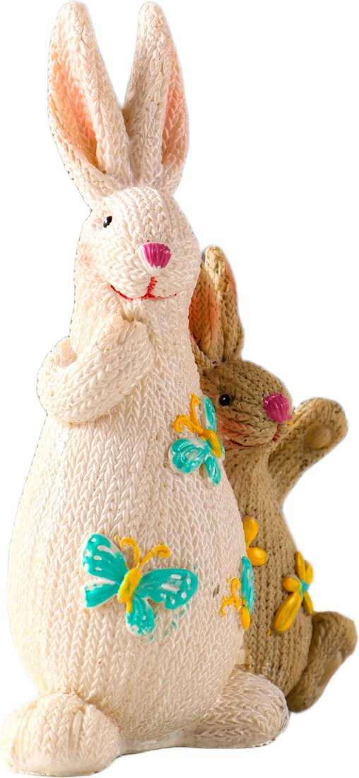 

Статуэтка Sima-Land Зайка с зайчонком вязанные с бабочками, цветами 10905183