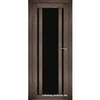 Межкомнатная дверь Юни Амати 11 (ч) 70x200 (дуб шале-корица/черное стекло) в Орше