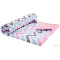 Плед Amarobaby Растем вместе. Зигзаг 85x95 (розовый/голубой)