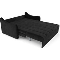 Диван Мебель-АРС Давос ППУ 180x200 см M2-111-9 (велюр черный HB-178/17)