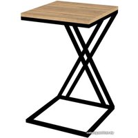 Приставной столик TMB Loft Детройт ЛДСП 400x400 (дуб галифакс натуральный)