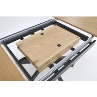 Кухонный стол Halmar Acord 120-200/120/75 (натуральный/черный)