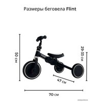 Беговел-велосипед Bubago Flint BG-FP-2 с ручкой (черный/белый)