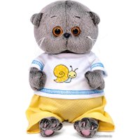 Классическая игрушка BUDI BASA Collection Басик Baby в футболке с улиткой BB-081 (20 см)