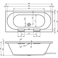 Ванна Riho Daytona 180x80 BB51 (без ножек)