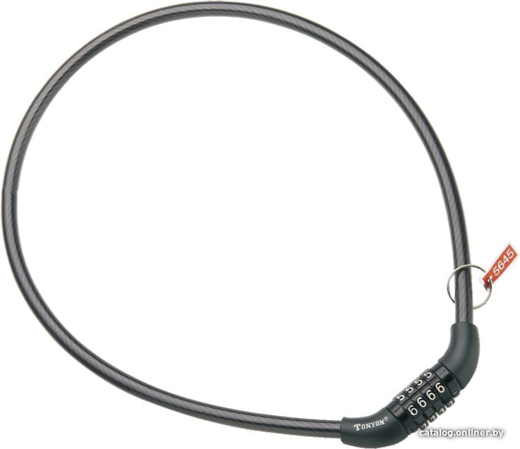 Тросовый велосипедный замок Tonyon 8x650 445C-0865F (черный)