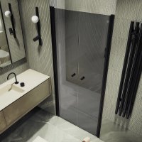 Душевая дверь MaybahGlass 198x80 MGD-431-6 (графит/черный)