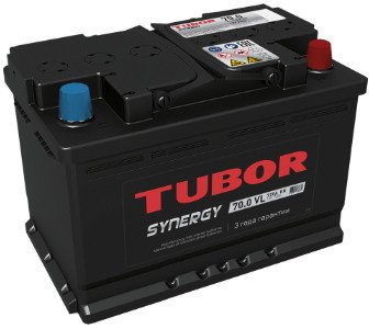 

Автомобильный аккумулятор Tubor Synergy R+ (70 А·ч)