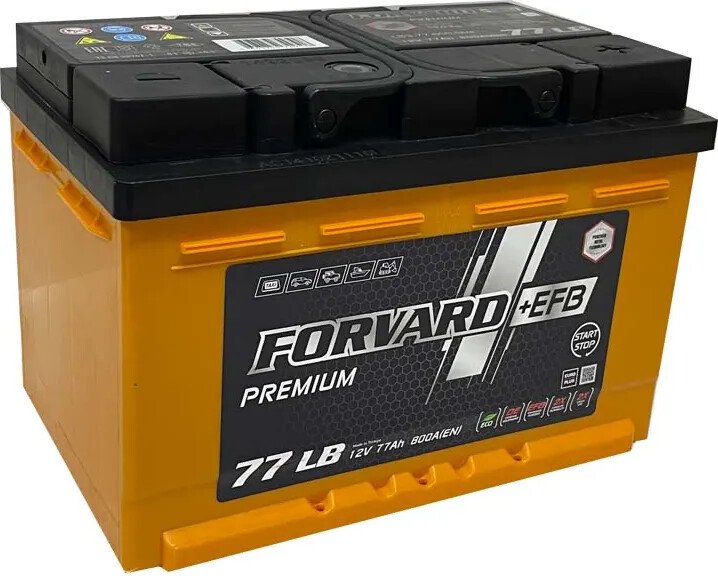 

Автомобильный аккумулятор Forvard EFB Premium R+ низк. (77 А·ч)