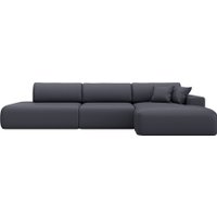 Угловой диван Лига диванов Лига-036 НПБ Модерн Лонг правый 127753 (экокожа Grifon 15 серый)