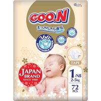 Подгузники Goo.N Premium Soft NB 2-5 кг (72 шт)