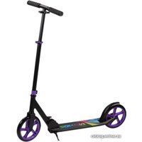 Двухколесный подростковый самокат Indigo Vamos IN054 (черный/фиолетовый)