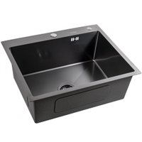Кухонная мойка Avina Futur FK 4848 B Eco Embossing (черный нано)
