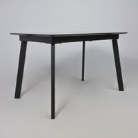 Кухонный стол Lepremo AV 1209 HPL+МДФ раздвижной 1200-1600x800 (виктори натуральный/черный)