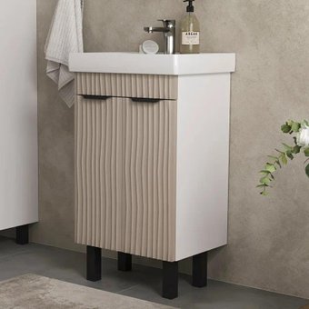 Volna Тумба с умывальником Lotty 50.2D Тигода + Тигода 50 (латте, напольная)