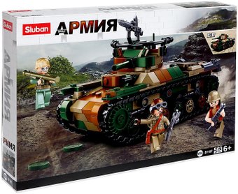 Конструктор Sluban Армия. Танк M38-B1107 (563эл)