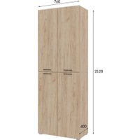Шкаф распашной Горизонт Бонн 760 (дуб золотой крафт)