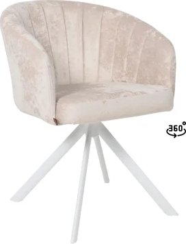 Стул с подлокотниками Мамадома Shelly-R 360 (m02 Pearl Lux/белый)