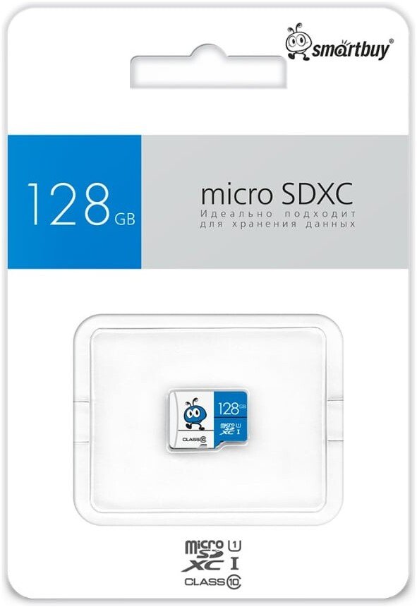 

Карта памяти SmartBuy microSDXC SB128GMSDU1BLUE00 128GB