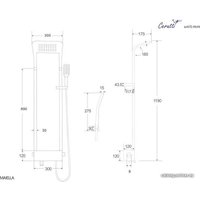 Душевая панель Cerutti Spa Maiella B CT8985
