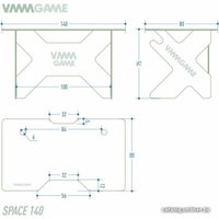 Геймерский стол VMMGame Space 140 140 Lunar ST-4SL