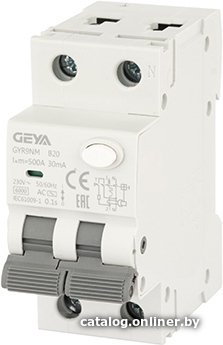 Дифференциальный автомат GEYA GYR9N 1P+N 20A B 6кА 30 мА AC GYR9NMB2030MA