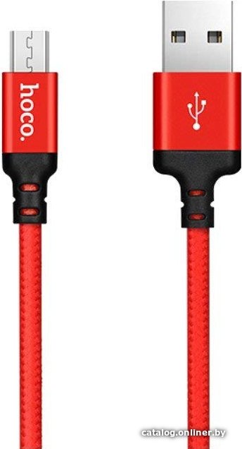 Кабель Hoco X14 microUSB (2 м, красный)