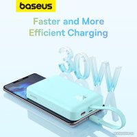 Внешний аккумулятор Baseus Magnetic Fast Charge Power Bank Type-C Edition 30W 10000mAh (мятный)