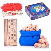 Настольная игра Десятое королевство Русское лото в жестяной коробке Синий ларец 01780