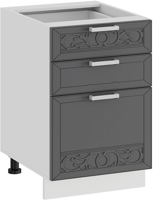 

Шкаф напольный Трия Долорес 1Н4Я3 (белый/титан)