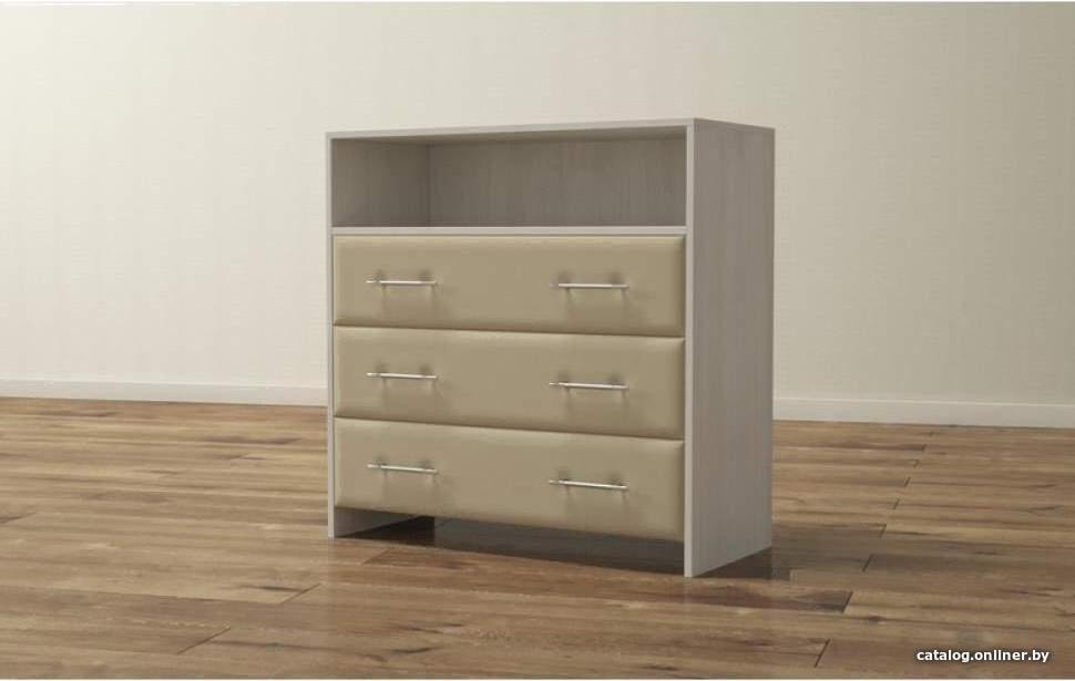 Комод PROxSON Varna 90x40x90 (дуб шамони светлый/бежевый terra-101)