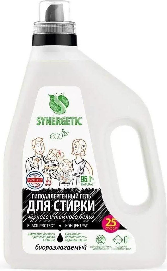 

Гель для стирки Synergetic Black Protect биоразлагаемый 1.5 л