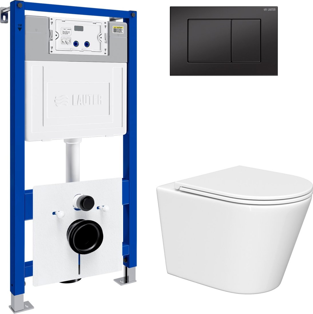 

Унитаз подвесной Lauter Longer 2110822 с кнопкой 219704J (прямоугольная, черный)