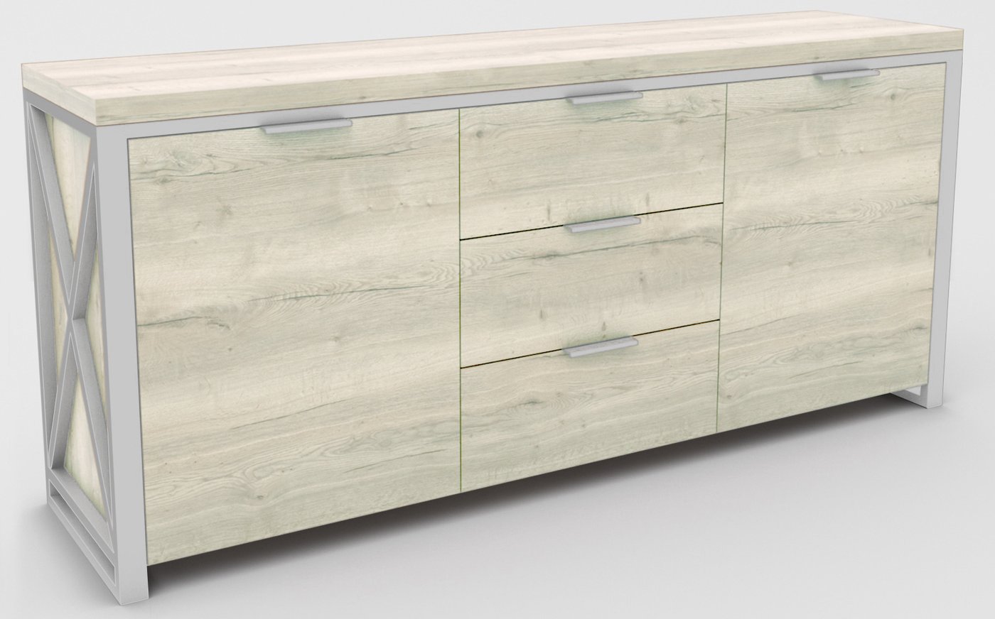 

Комод Hype Mebel Цезарь 120x40 (белый-древесина белая)