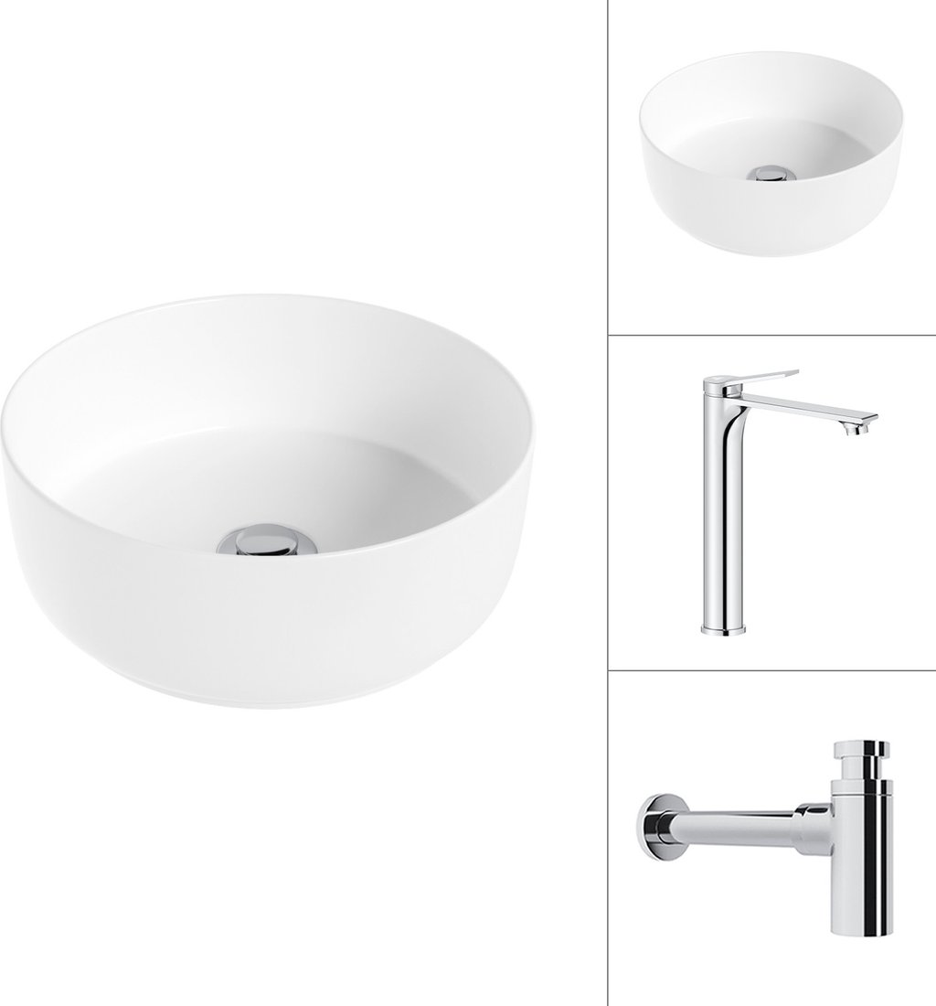 Умывальник Lauter 21499-31 + Rio 21AM12672 с сифоном 21635CH (хром)