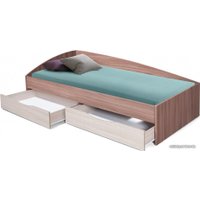 Кровать-тахта Олмеко Фея-3 190x80 (асимметричная, ясень шимо темный/шимо светлый)