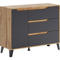 Тумба ЭлиГард Eyva 1D3S (дуб вотан/графит)