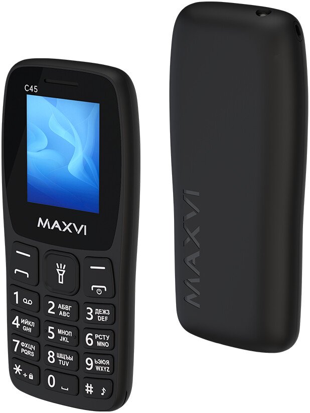Кнопочный телефон Maxvi C45 (черный)
