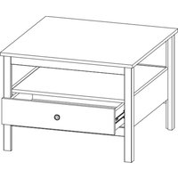 Журнальный столик Black Red White Loft LAW (дуб вотан/черный)