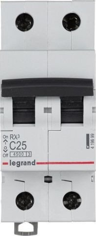 

Выключатель автоматический Legrand RX3 25A 4.5kA 2П С 419699