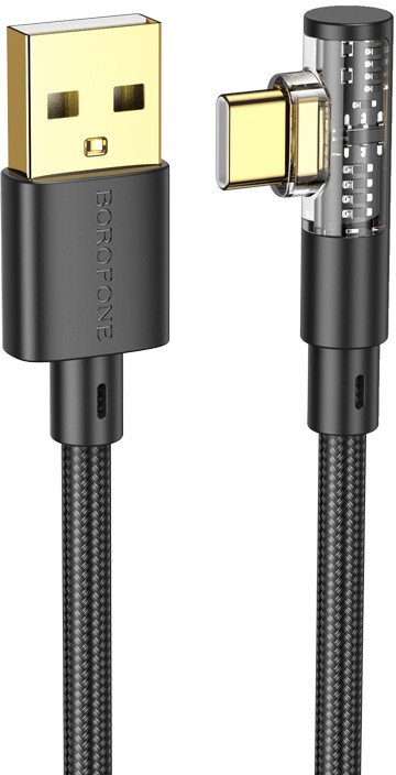 

Кабель Borofone BU39 USB Type-A - USB Type-C (1.2 м, черный)